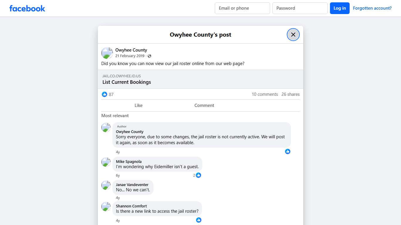 Owyhee County - Did you know you can now view our jail... Facebook